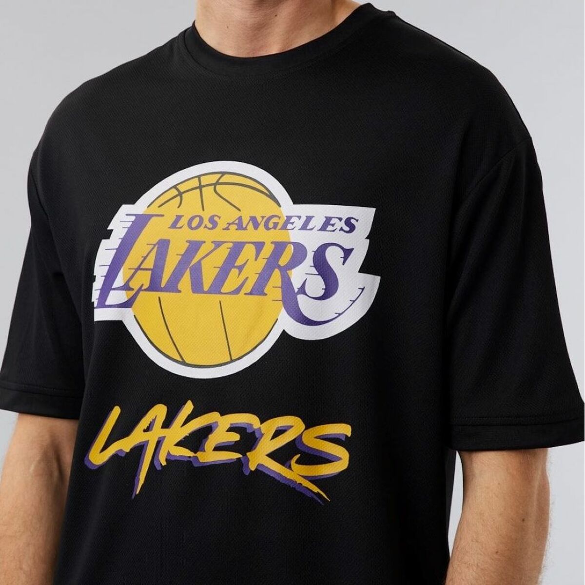 Sporttröja med ärmar MESH TEE LOSLAK BLKTRP New Era 60284737 Svart - 5
