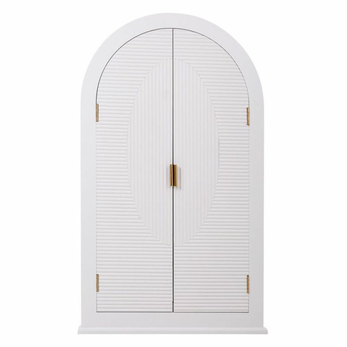 Väggspegel Alexandra House Living Gyllene Trä MDF 5 x 105 x 62 cm - 4
