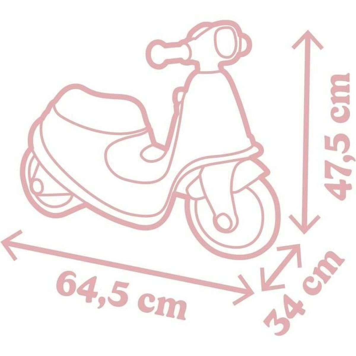 Trehjuling Smoby scooter Rosa - 5