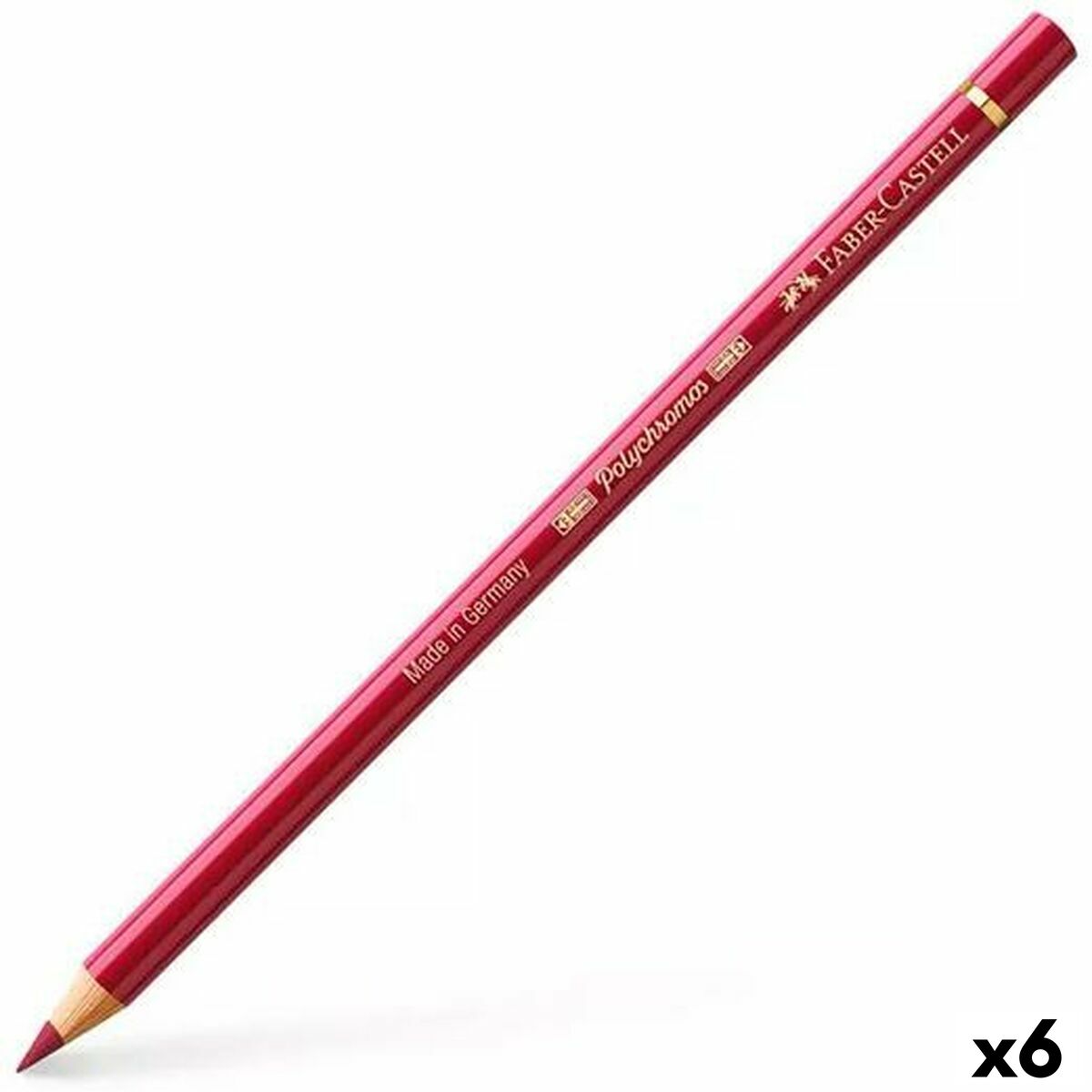 Färgpennor Faber-Castell Polychromos Knallrött 6 Delar - 3
