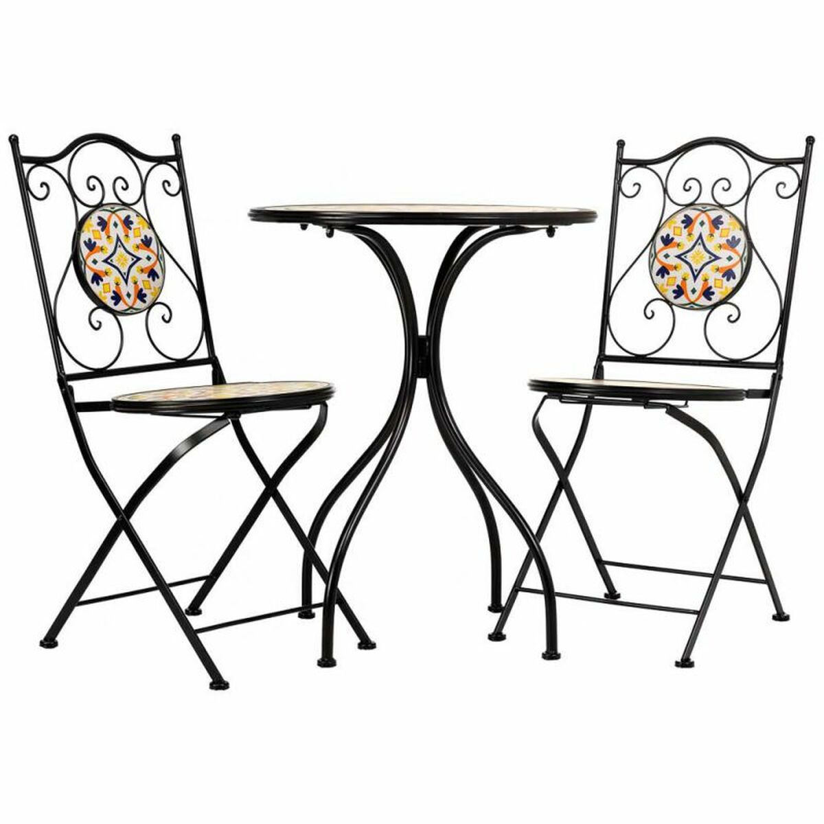 Bordsgrupp med 2 stolar Alexandra House Living Svart 60 x 75 x 60 cm - 2