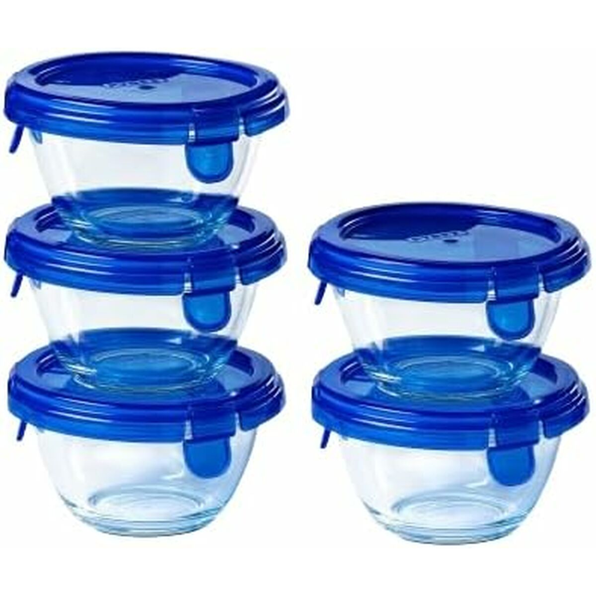 Lunchlådor, set Pyrex Transparent 5 Delar