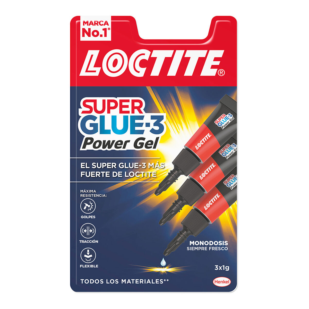 Omedelbar vidhäftning Loctite Super Glue-3 Power Gel Mini Trio 3 antal (1 g) - 3
