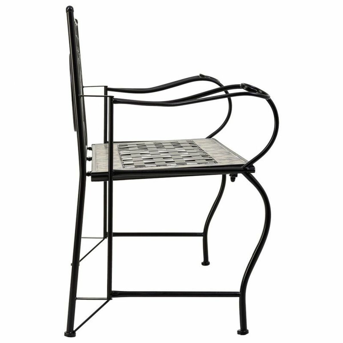 Bänk Alexandra House Living Svart Järn Kakel 50 x 88 x 110 cm - 3