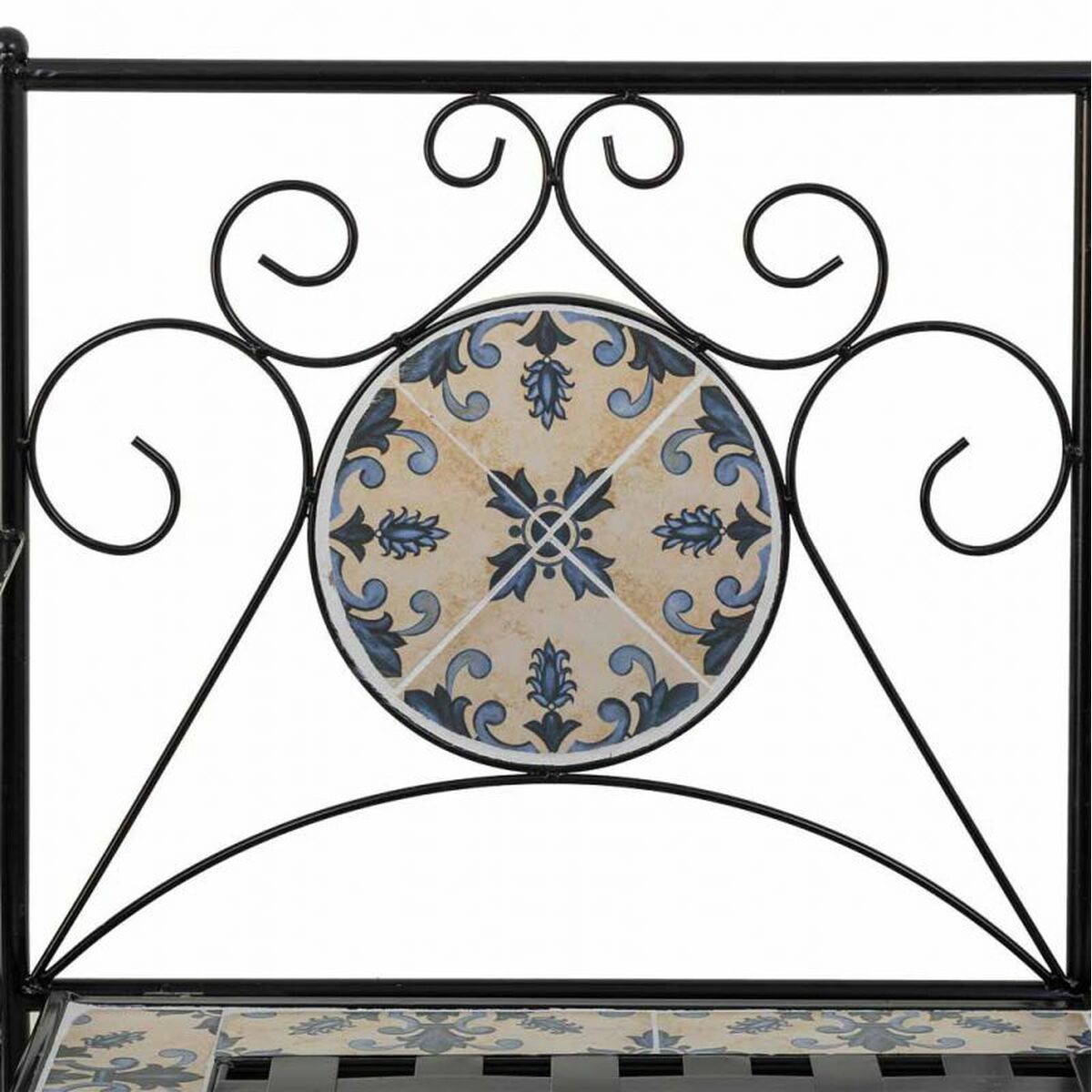 Bänk Alexandra House Living Svart Järn Kakel 50 x 88 x 110 cm - 6