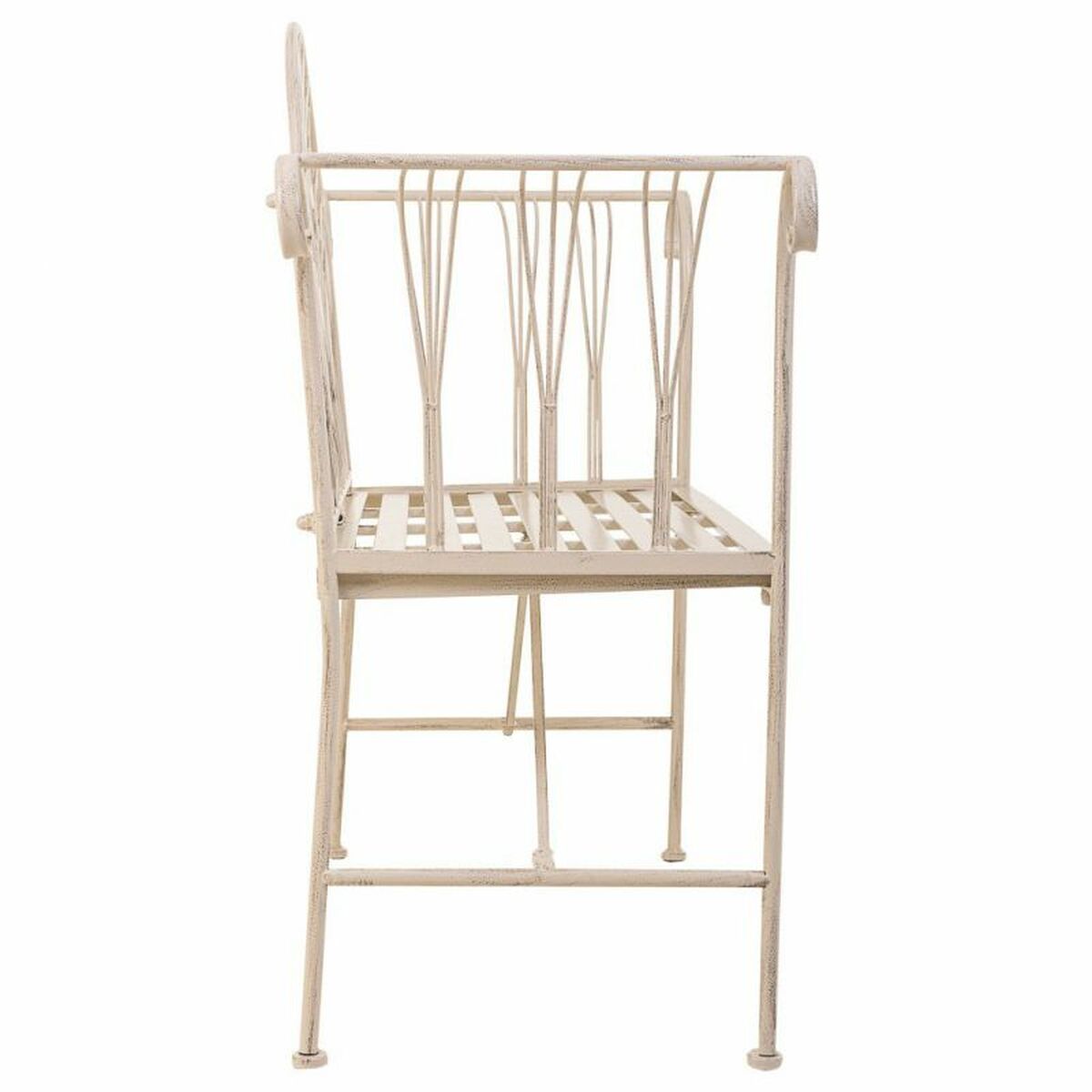 Bänk Alexandra House Living Vit Järn 50 x 88 x 110 cm - 2