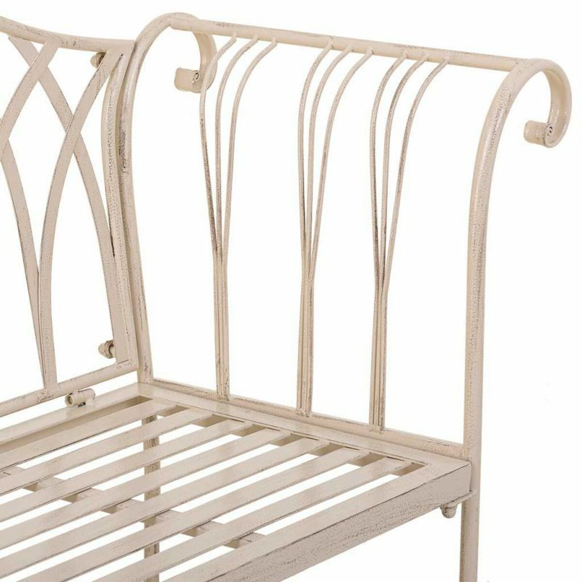 Bänk Alexandra House Living Vit Järn 50 x 88 x 110 cm - 6