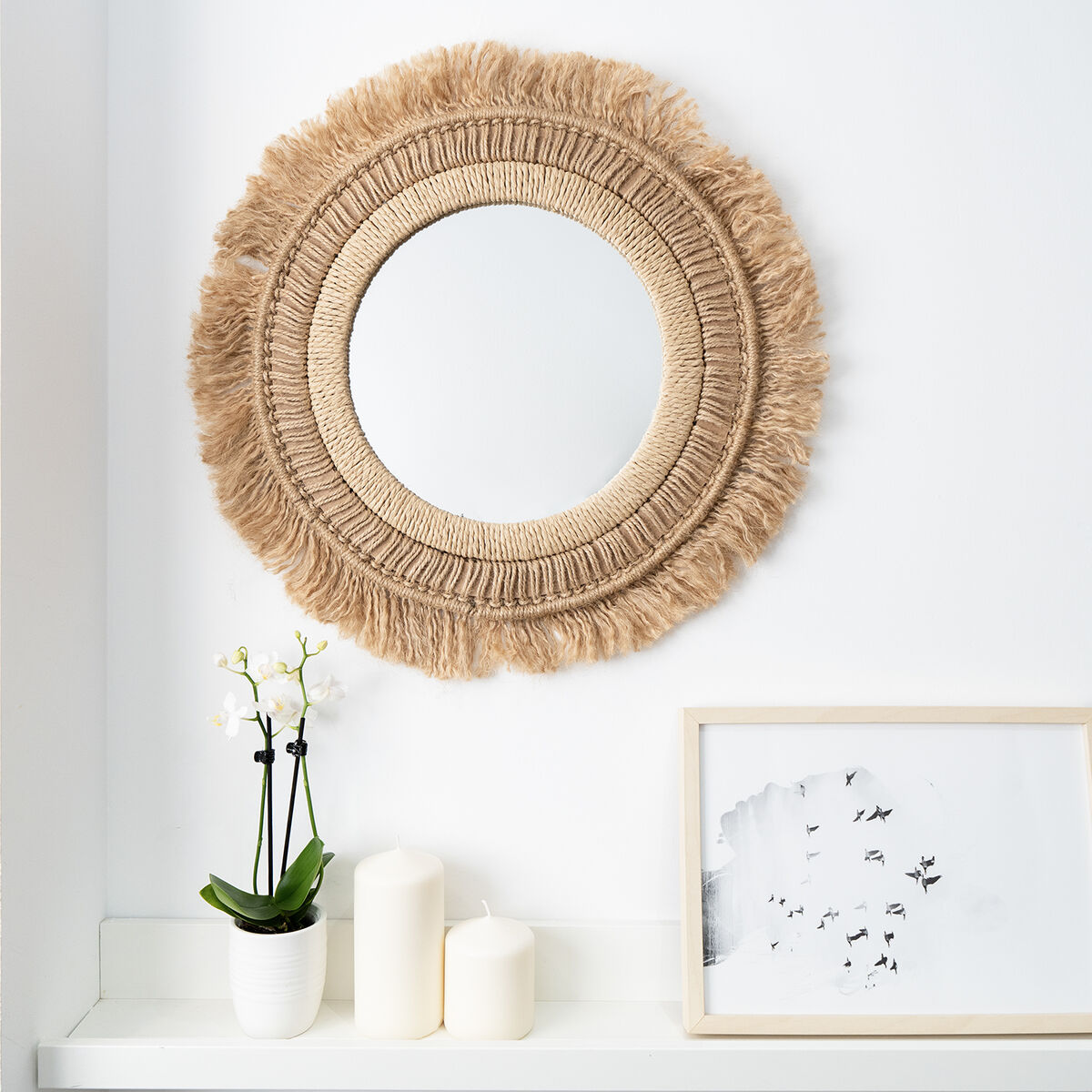 Väggspegel Vinthera Moa Jute Naturell (4 antal) - 3