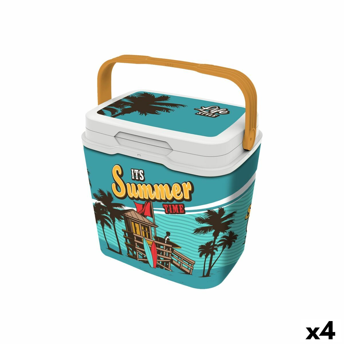 Bärbar kyl Aquapro Summer Time Multicolour 15 L (4 antal)