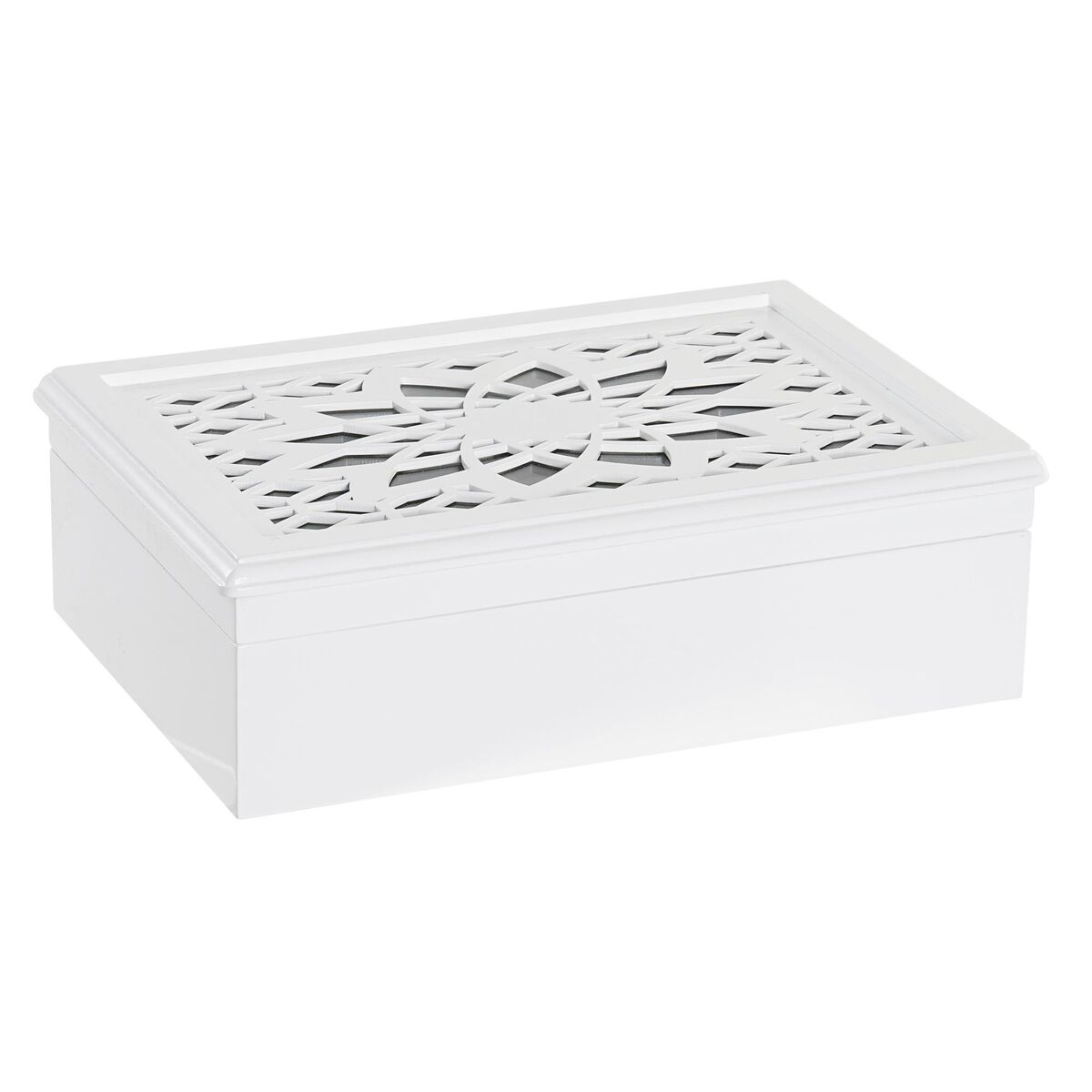 Box för klockor DKD Home Decor Vit Glas Trä MDF 29 x 20 x 9 cm (12 antal) - 5