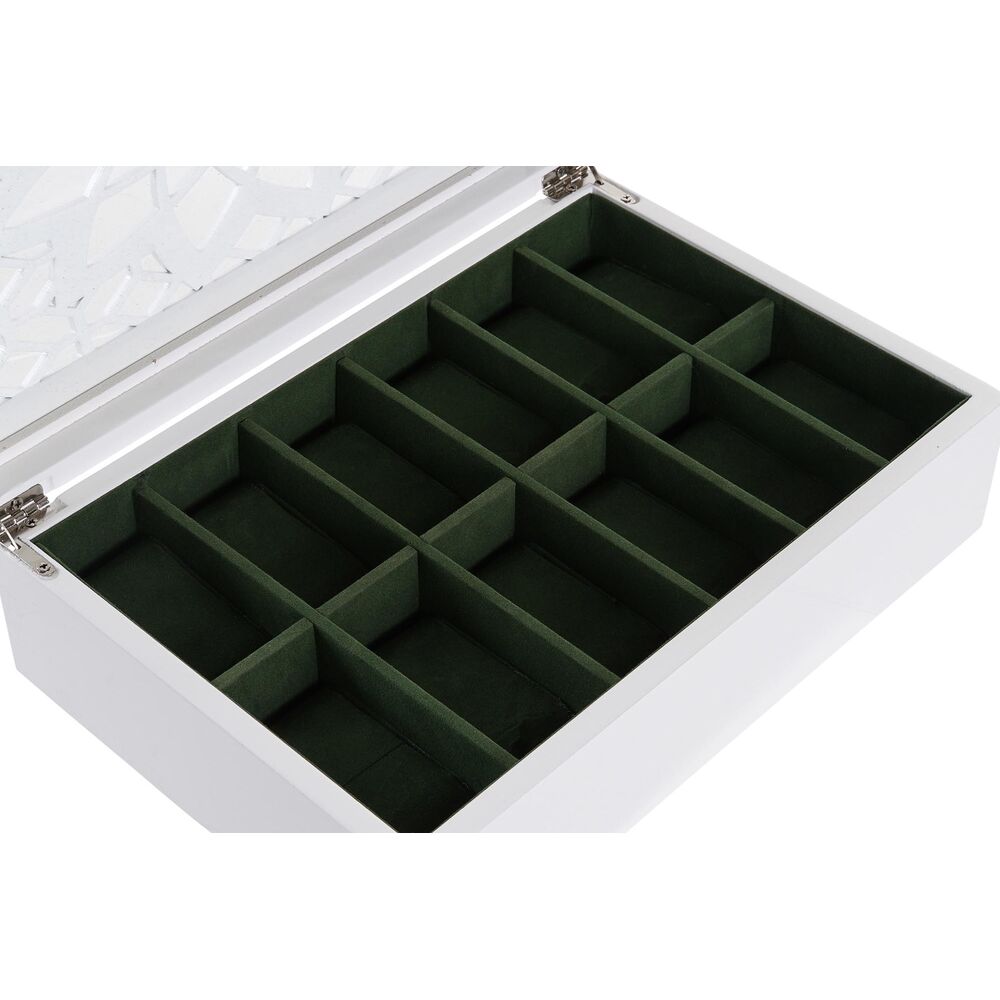 Box för klockor DKD Home Decor Vit Glas Trä MDF 29 x 20 x 9 cm (12 antal) - 2