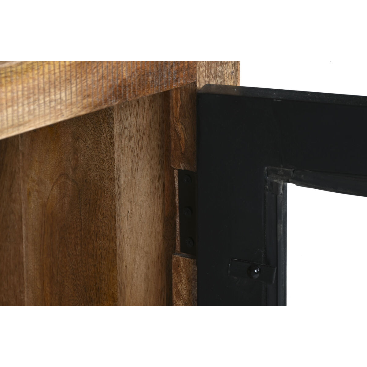 Visningsställ Home ESPRIT Svart Naturell Järn Mangoträ 100 X 40 X 200 cm - 2