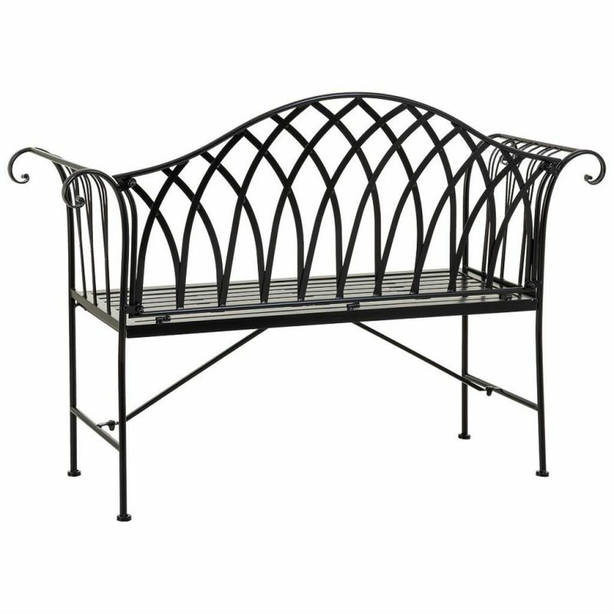 Bänk Alexandra House Living Svart Järn 50 x 88 x 110 cm - 5