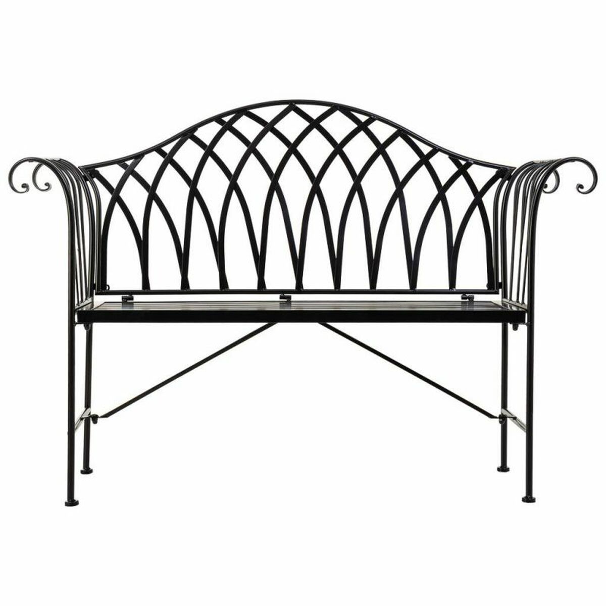 Bänk Alexandra House Living Svart Järn 50 x 88 x 110 cm - 4