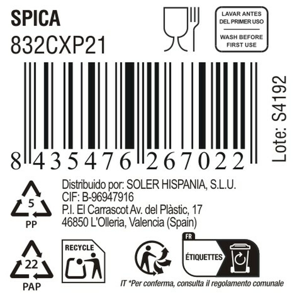 Vinglas La Mediterránea Spica Plommon 320 ml (36 antal) - 5