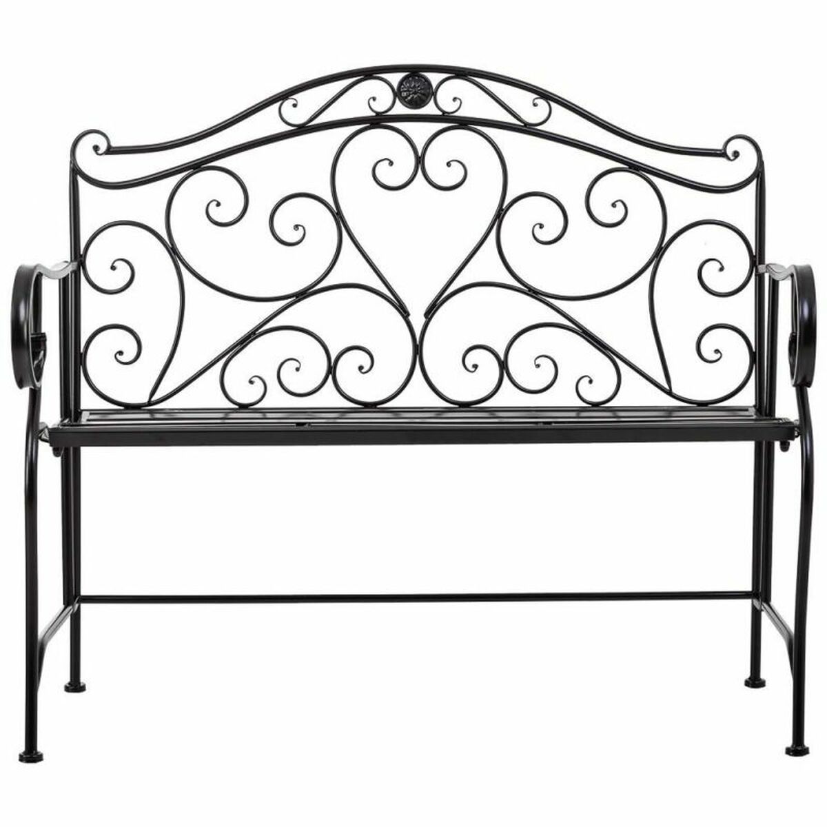 Bänk Alexandra House Living Svart Järn 50 x 88 x 110 cm - 4