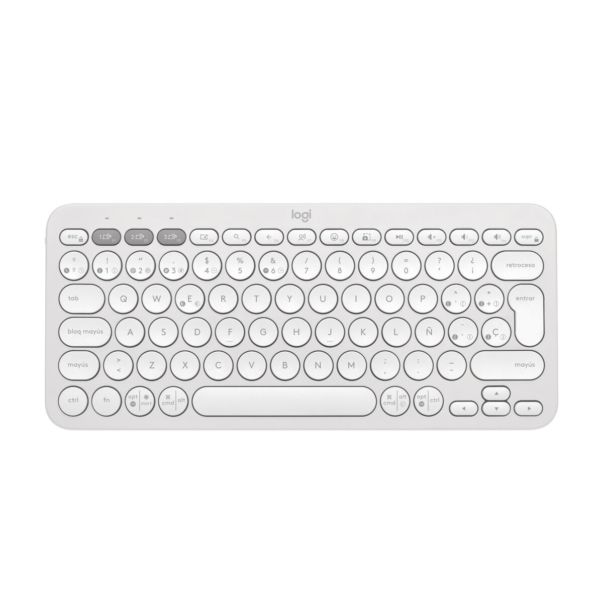 Trådlöst Tangentbord Logitech K380s Vit Qwerty Spanska