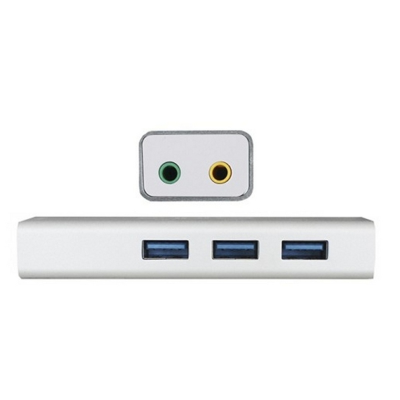 Externt Ljudkort approx! APPUSB51HUB USB 3.0 3.5 mm Grå - 5