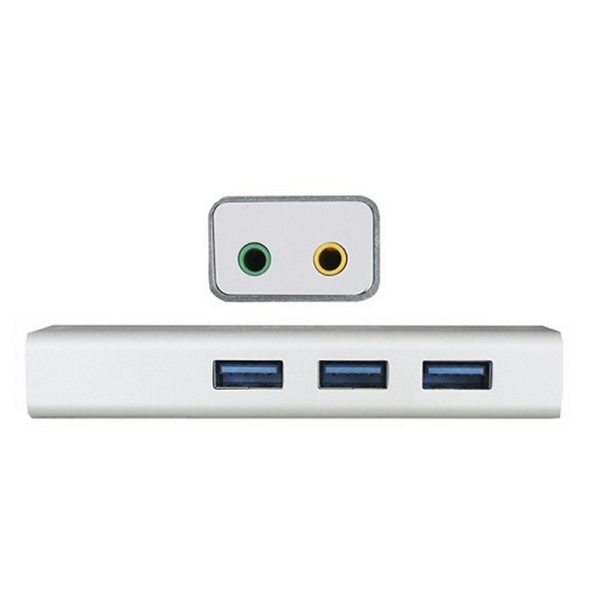 Externt Ljudkort approx! APPUSB51HUB USB 3.0 3.5 mm Grå - 2