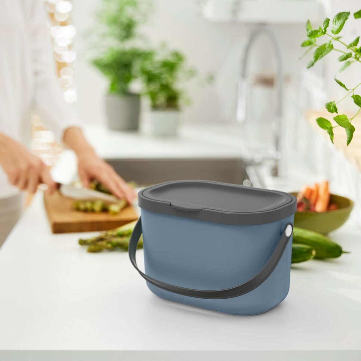 Hinkbehållare Rotho Blå Återvunnen plast - 4