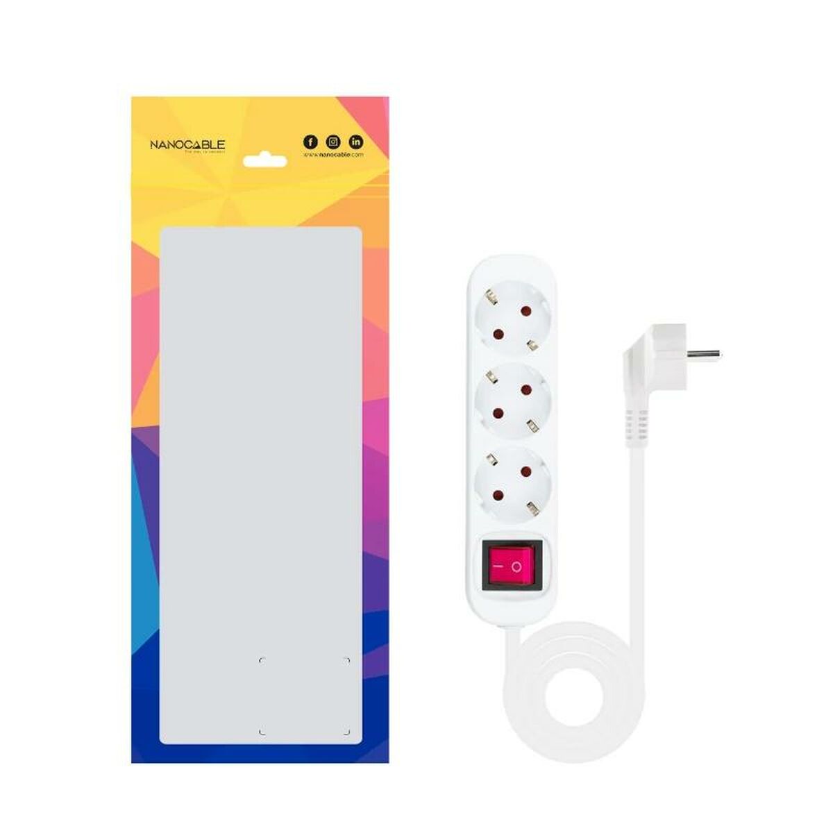 Grenuttag NANOCABLE 10.38.0003 3680 W 250 V 1,4 m - 3