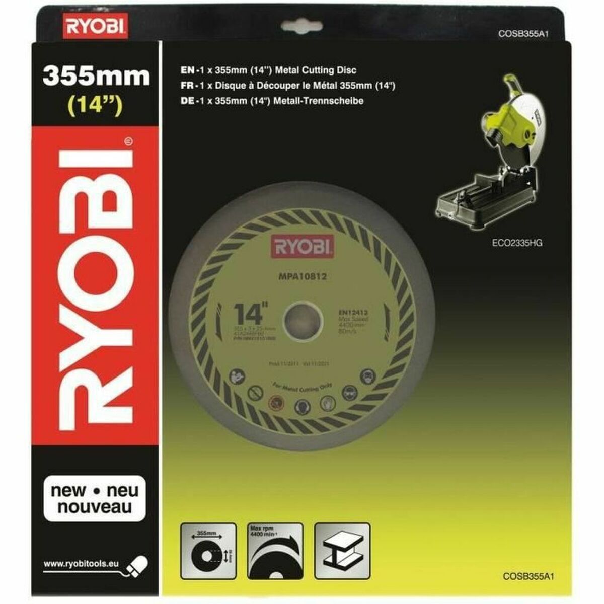 Skärskiva Ryobi 5132002684 Metall