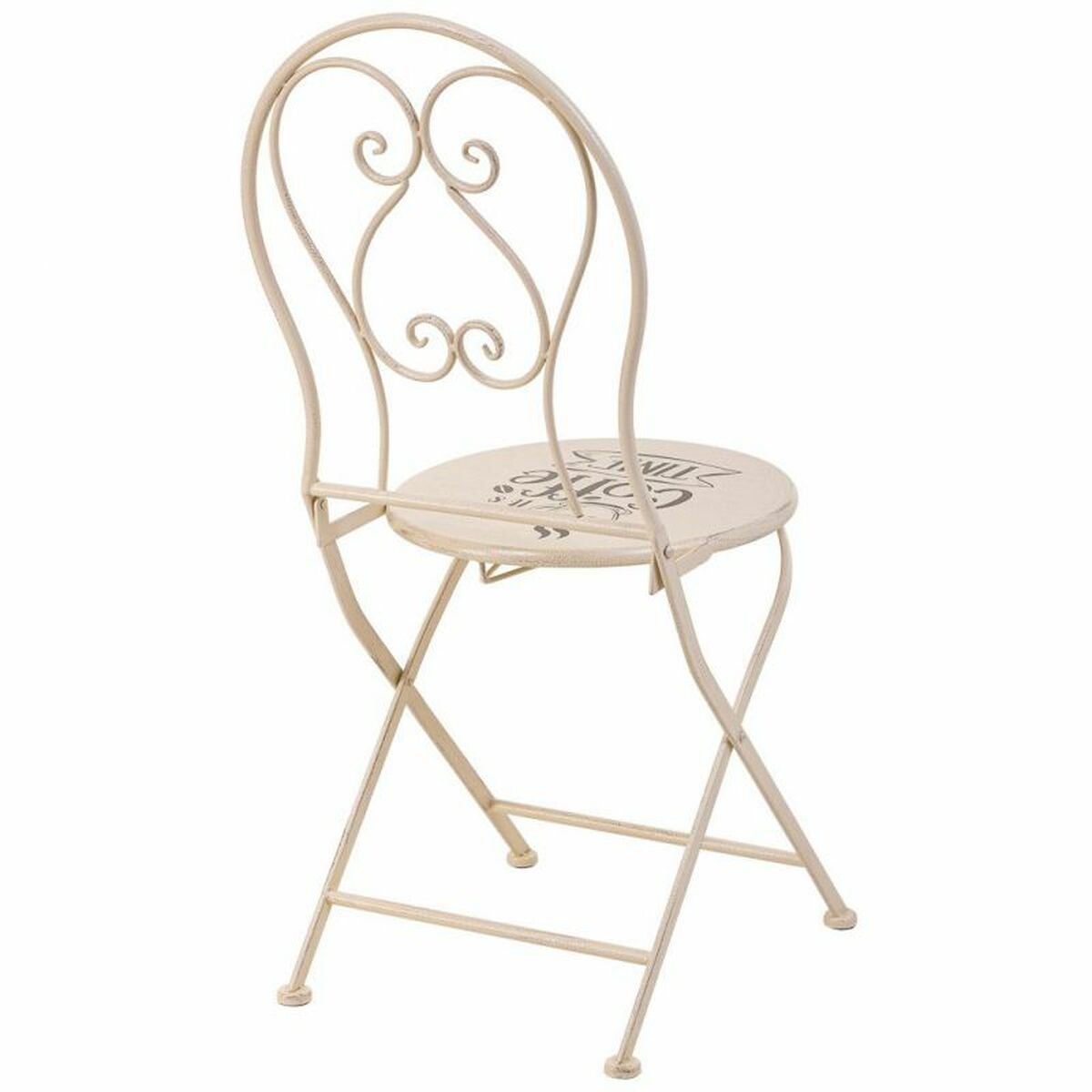 Bordsgrupp med 2 stolar Alexandra House Living Vit 60 x 75 x 60 cm - 8