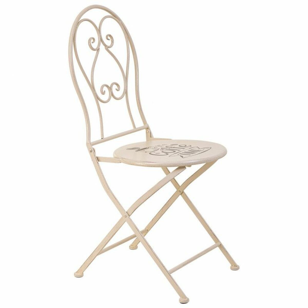 Bordsgrupp med 2 stolar Alexandra House Living Vit 60 x 75 x 60 cm - 7
