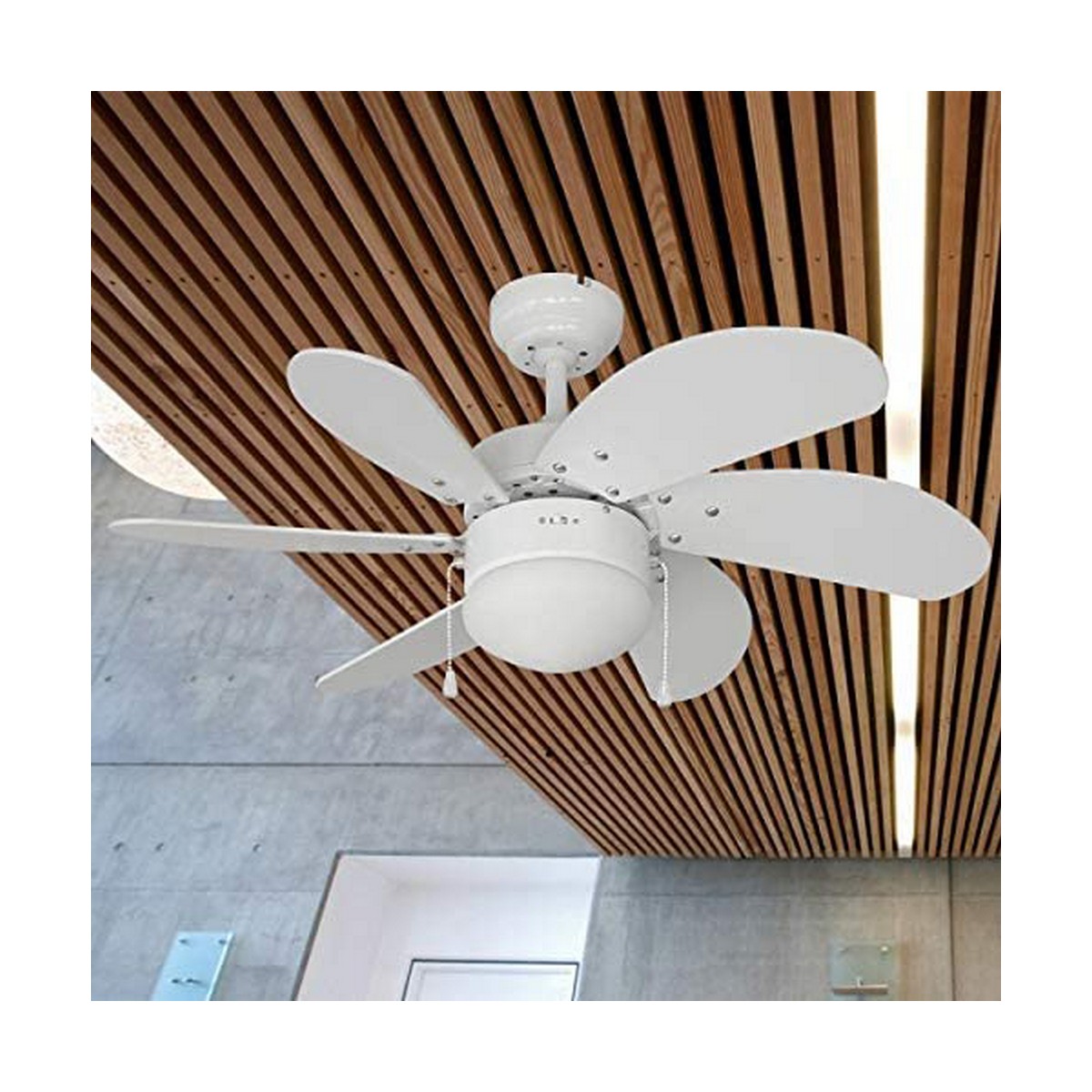 Takfläkt med belysning EDM 33985 Aral Vit 50 W - 2
