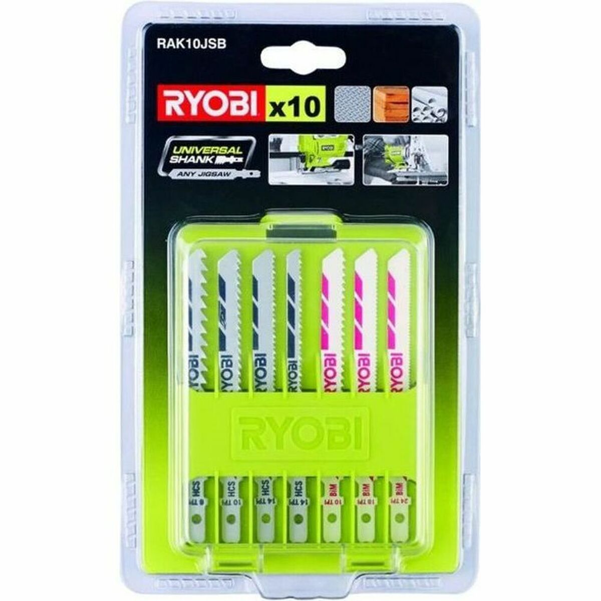 Sågblad Ryobi RAK10JSB Sticksågar 10 Delar