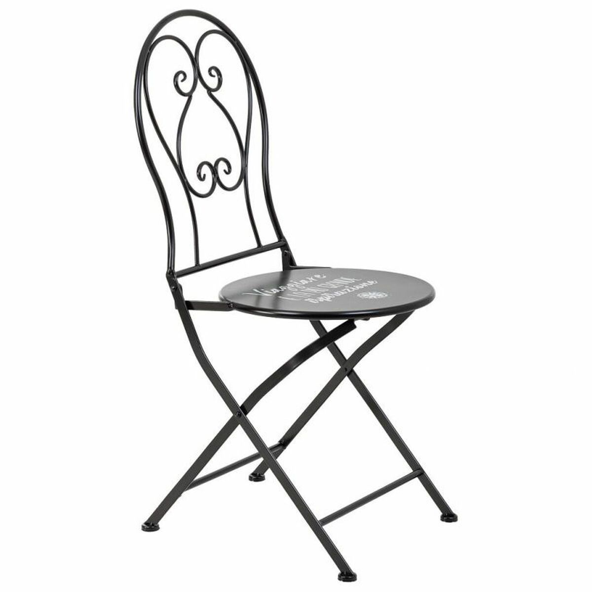 Bordsgrupp med 2 stolar Alexandra House Living Svart 60 x 75 x 60 cm - 6