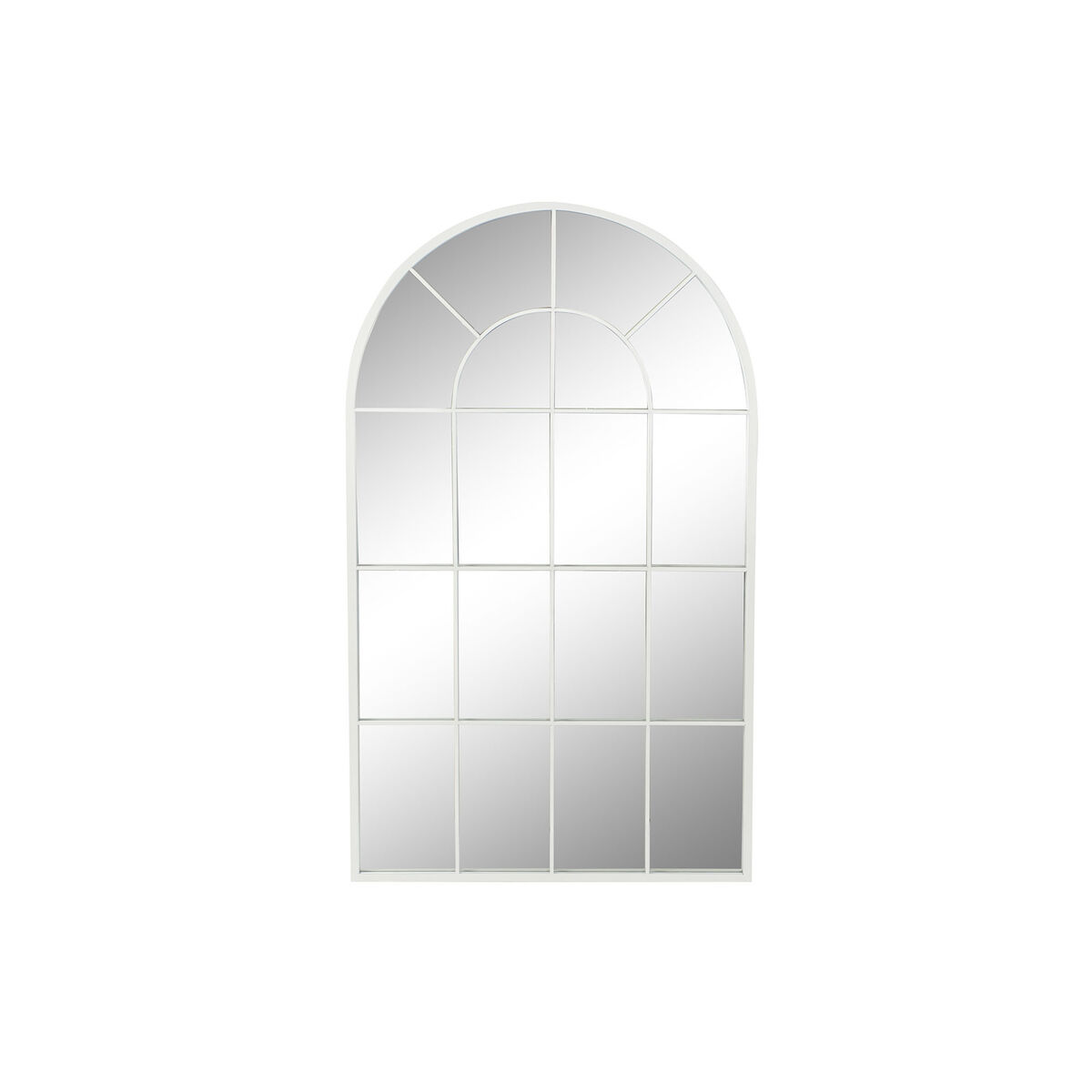 Väggspegel DKD Home Decor Vit Glas Järn Fönster 70 x 2,5 x 120 cm