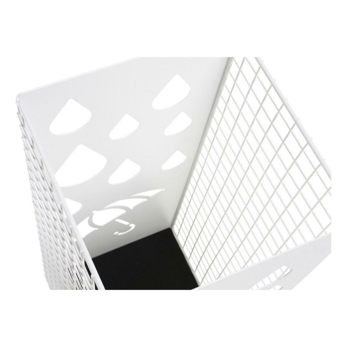 Paraplyställ DKD Home Decor Svart Metall Vit (19.5 x 20 x 47.5 cm) (2 pcs) - 3