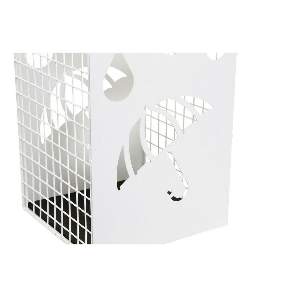 Paraplyställ DKD Home Decor Svart Metall Vit (19.5 x 20 x 47.5 cm) (2 pcs) - 2