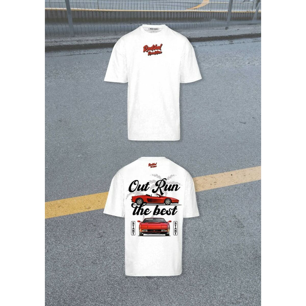 T-shirt med kortärm Herr RADIKAL OUT RUN Vit XXXL - 2