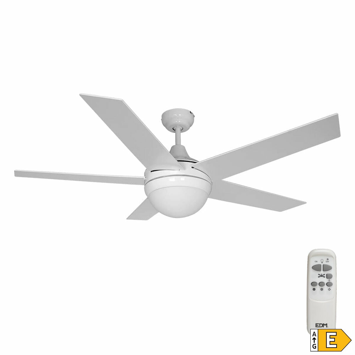 Takfläkt med belysning EDM 33988 Adriatico Vit 60 W - 4