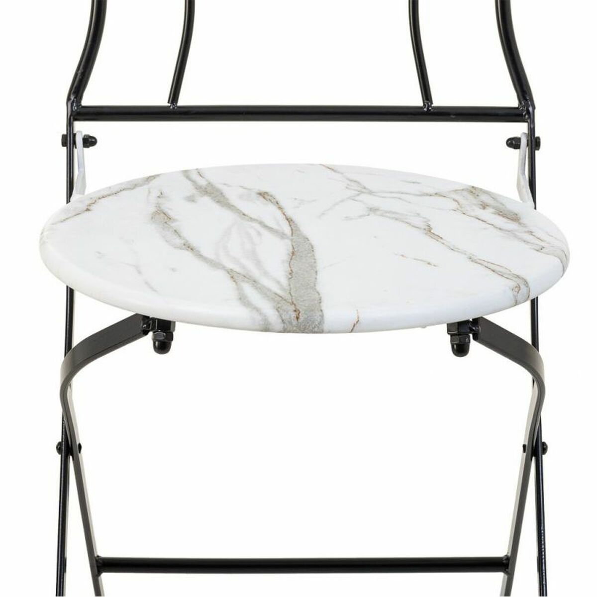 Bordsgrupp med 2 stolar Alexandra House Living Vit Svart 60 x 75 x 60 cm - 8