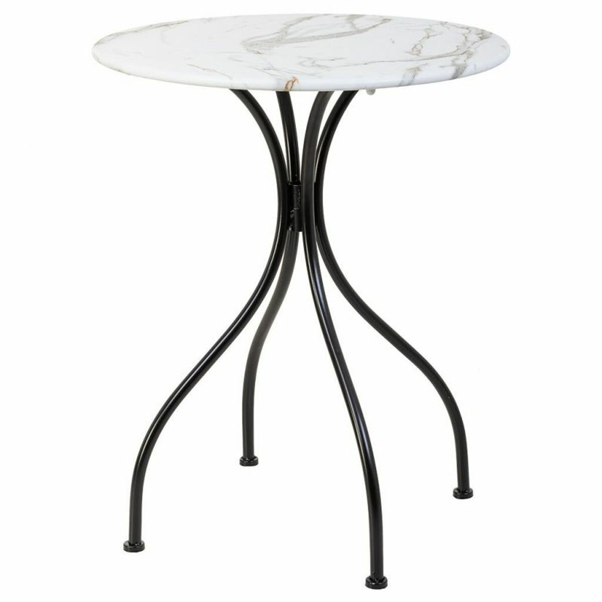 Bordsgrupp med 2 stolar Alexandra House Living Vit Svart 60 x 75 x 60 cm - 4