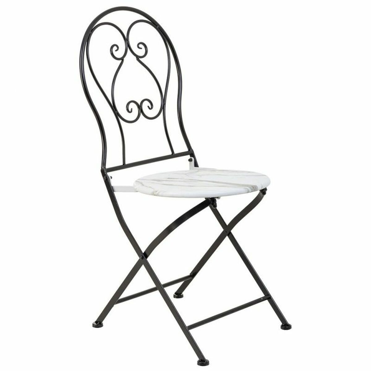 Bordsgrupp med 2 stolar Alexandra House Living Vit Svart 60 x 75 x 60 cm - 6