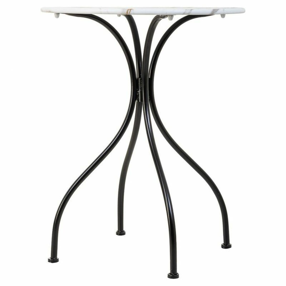 Bordsgrupp med 2 stolar Alexandra House Living Vit Svart 60 x 75 x 60 cm - 5