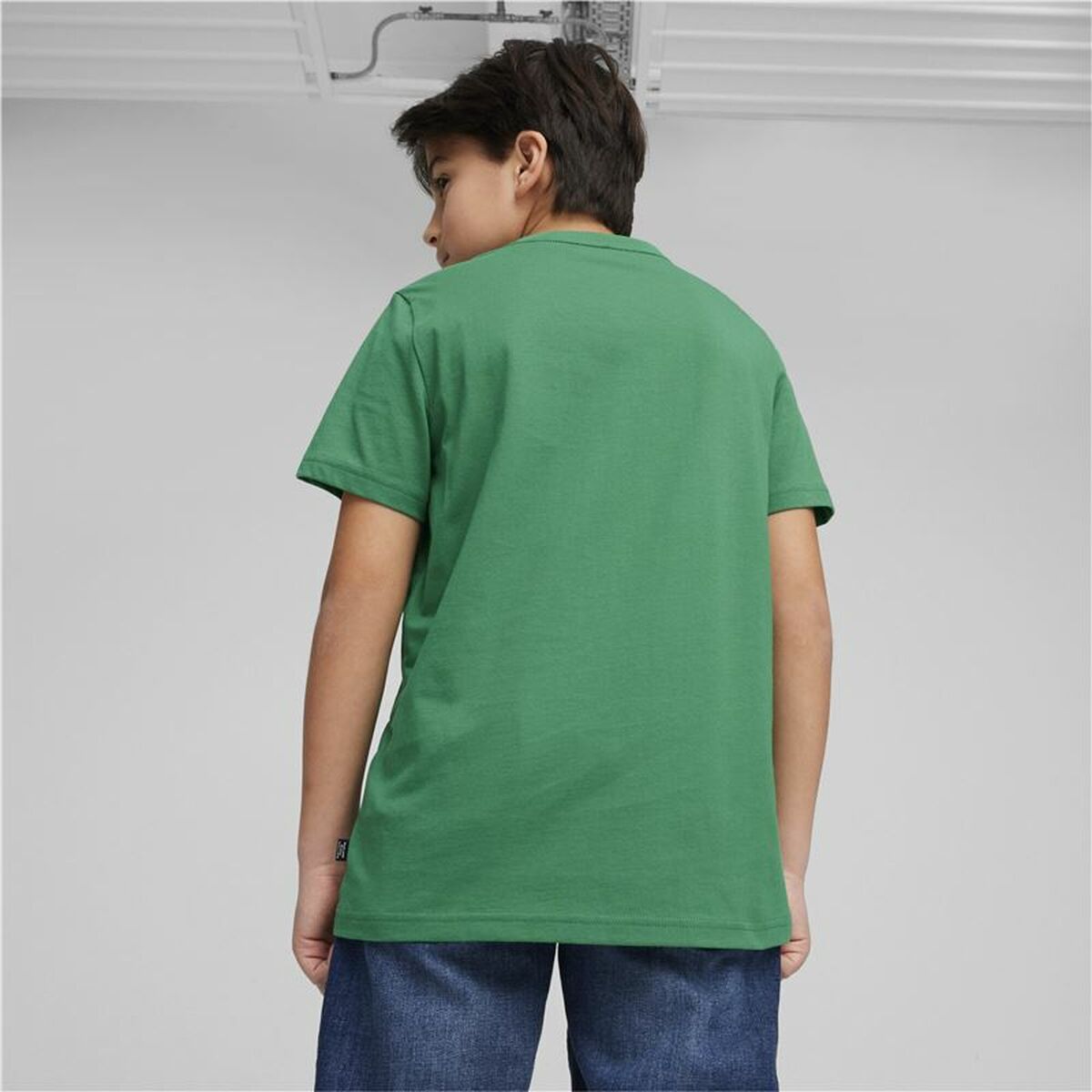 Barn T-shirt med kortärm Puma Essentials+ Oliv - 4