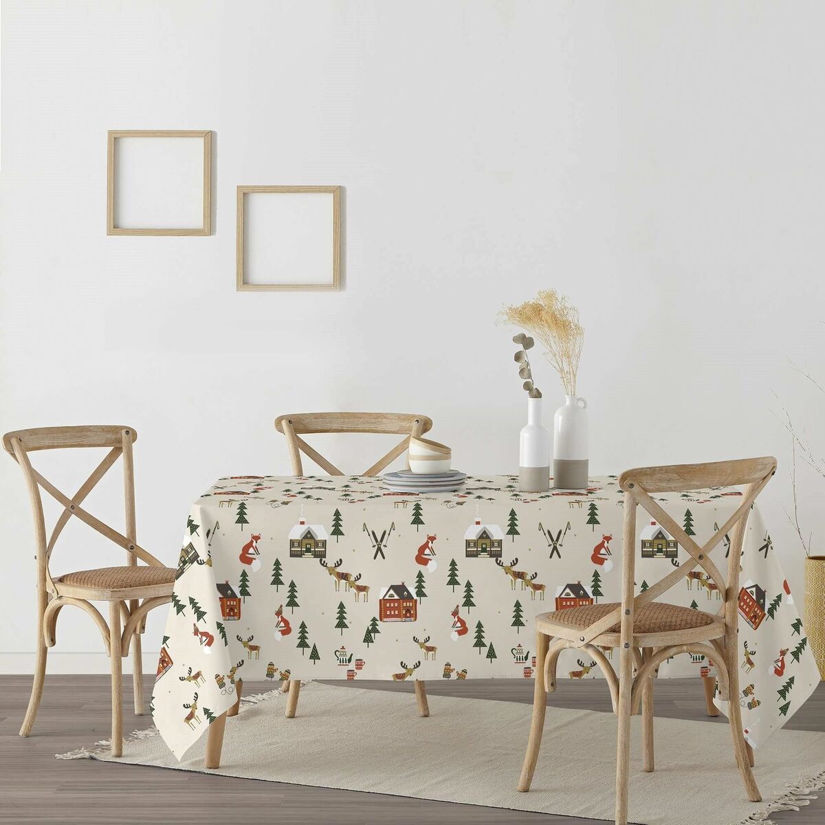 Fläckresistent bordsduk i harts Belum Merry Christmas Multicolour 250 x 150 cm - 3