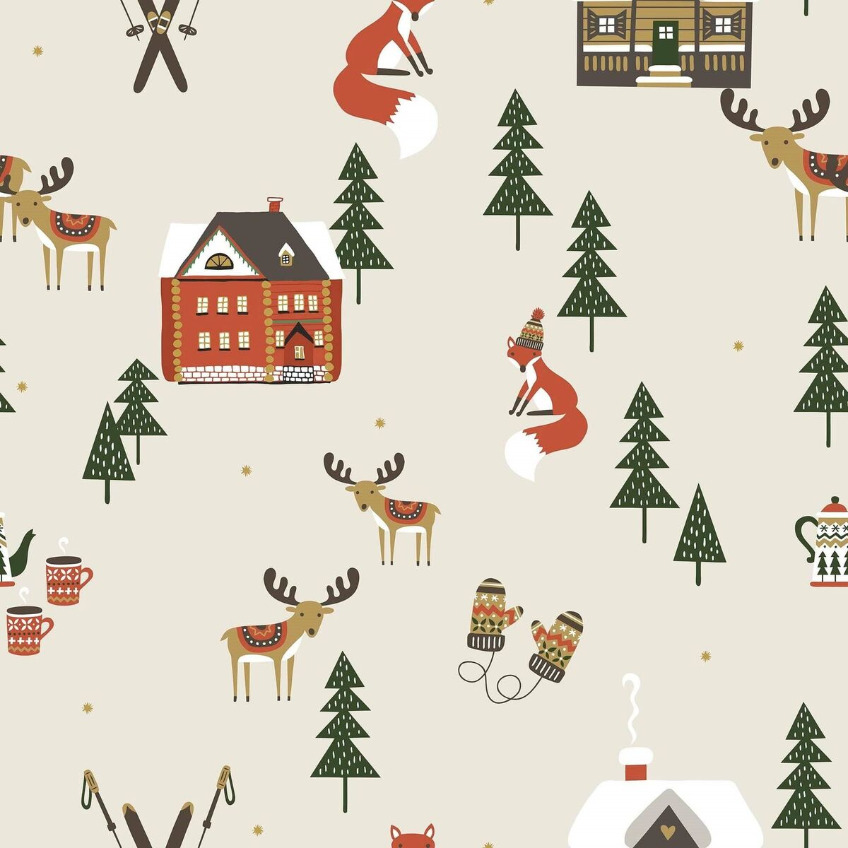 Fläckresistent bordsduk i harts Belum Merry Christmas Multicolour 250 x 150 cm - 4