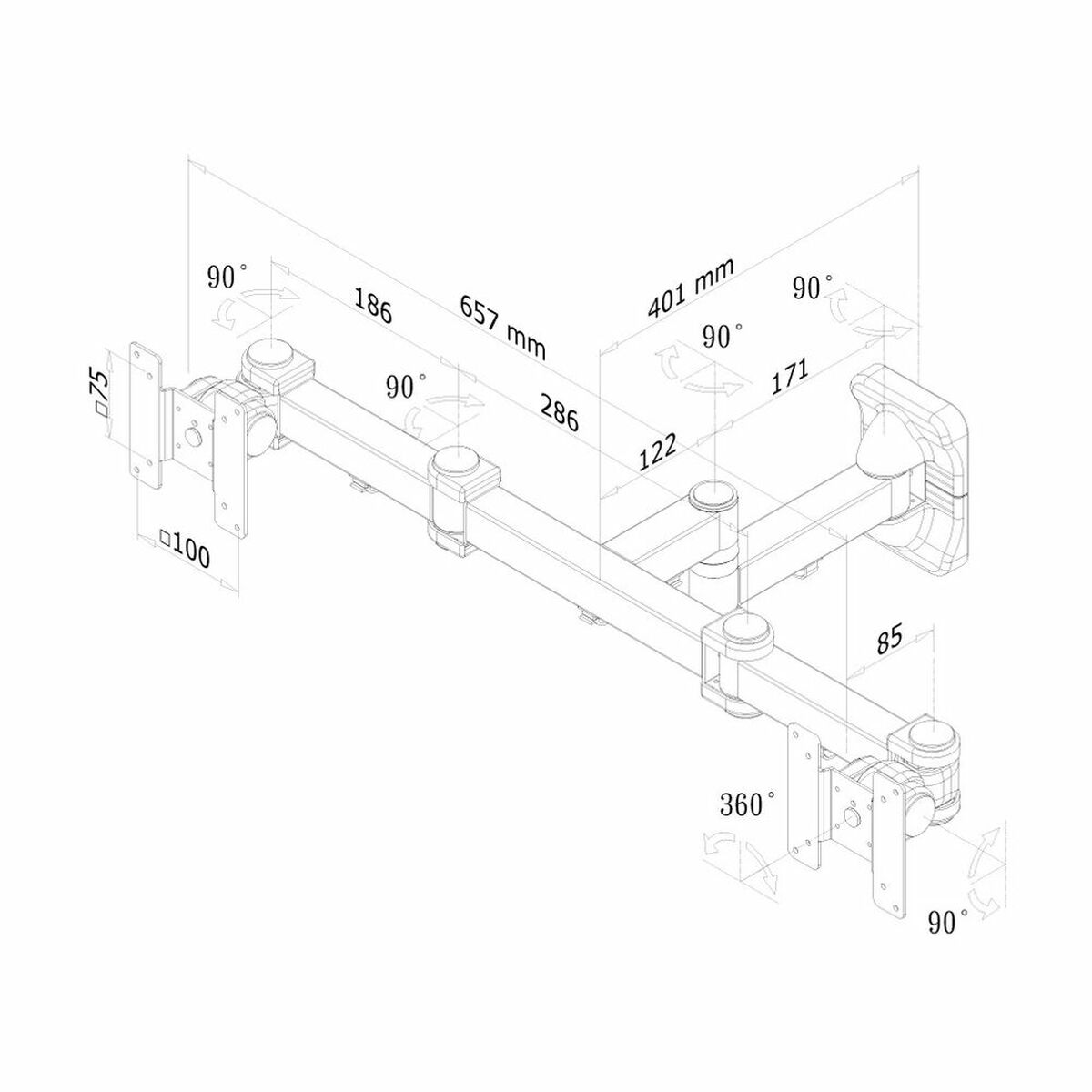 TV-fäste Neomounts FPMA-W960D 27" 12 kg 10" 6 Kg - 3