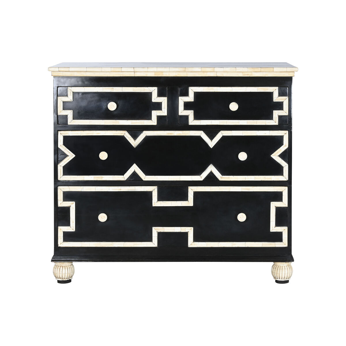 Kommod Home ESPRIT Svart 111 x 51 x 99 cm - 7