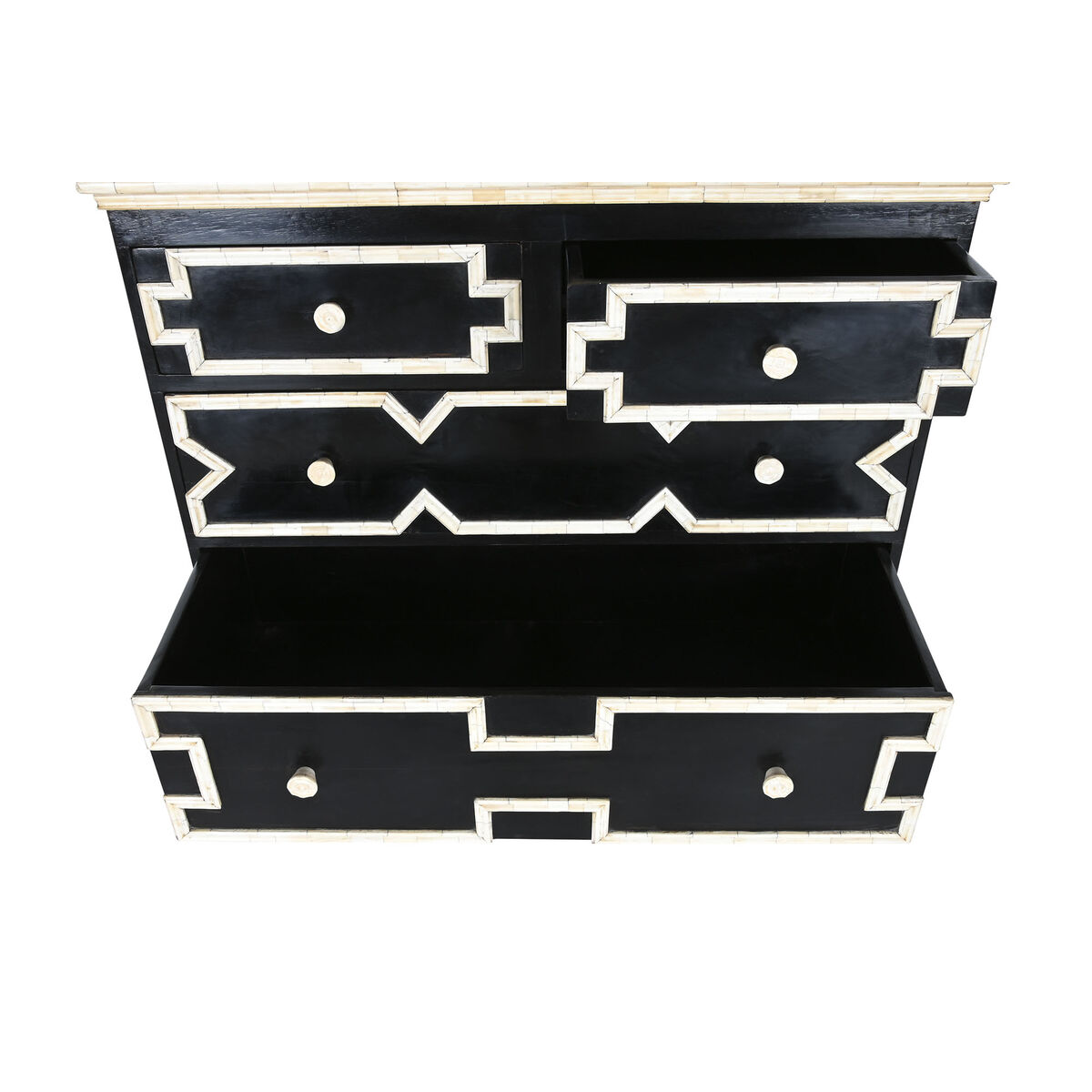 Kommod Home ESPRIT Svart 111 x 51 x 99 cm - 3