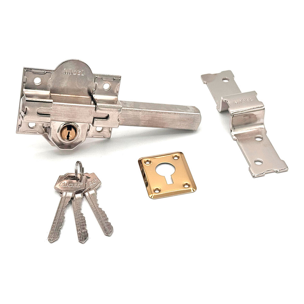 Säkerhetslås Micel crr09 86l/50 Stål ickel 50 mm Att lägga ovanpå - 2