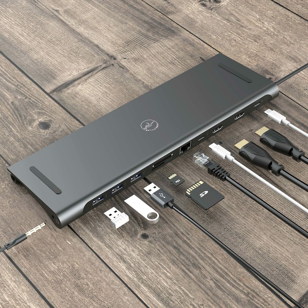 USB-HUB Mobility Lab Dock Adapter 11 in 1 Grå 100 W - 2