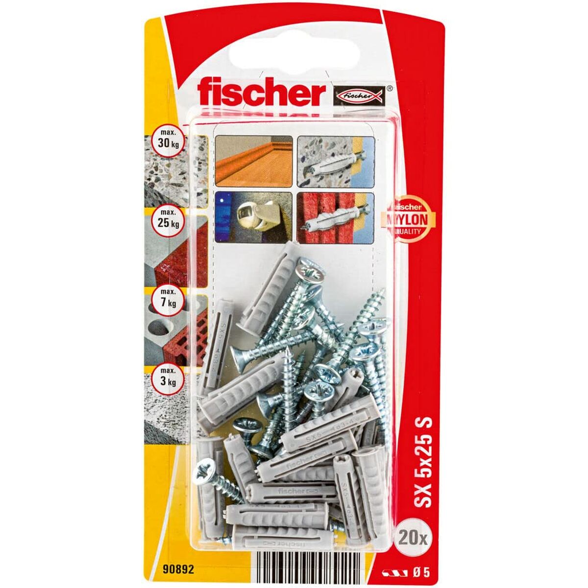 Pluggar och skruv Fischer (20 antal) - 10