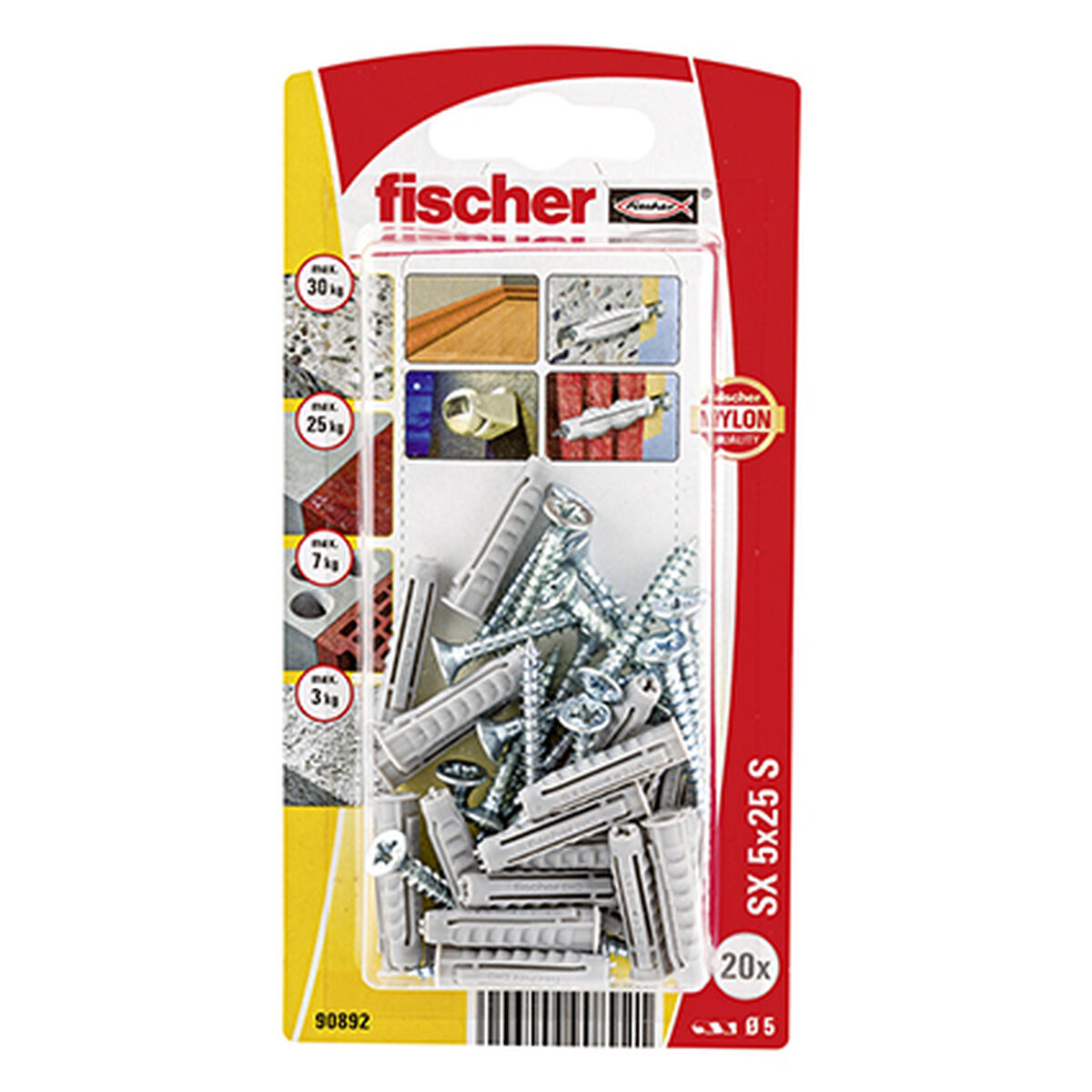 Pluggar och skruv Fischer (20 antal) - 7